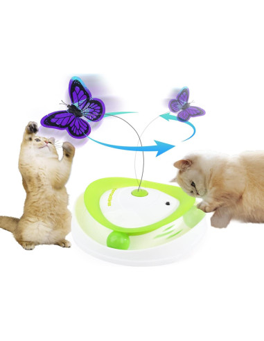 Juguete Interactivo para Gatos Todo Por Patas 2 en 1 Mariposa