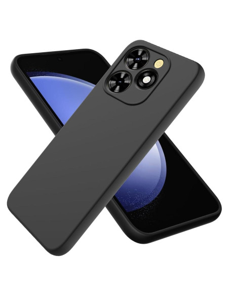 Funda de Gel Tuxiwei para Tecno Spark 20 Pro - Negra, Anti-Rasguños Funda de Gel Tuxiwei para Tecno Spark 20 Pro - Negra, Anti-Rasguños