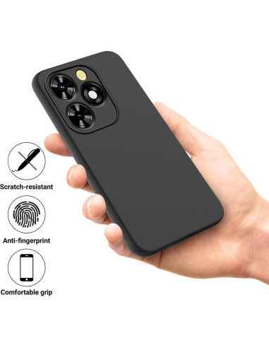 Funda de Gel Tuxiwei para Tecno Spark 20 Pro - Negra, Anti-Rasguños