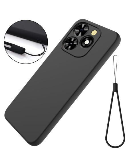 Funda de Gel Tuxiwei para Tecno Spark 20 Pro - Negra, Anti-Rasguños Funda de Gel Tuxiwei para Tecno Spark 20 Pro - Negra, Anti-Rasguños