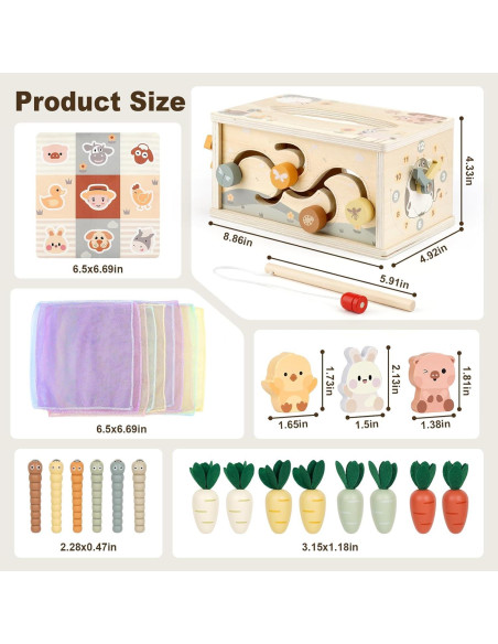 Cubo de Actividades Montessori Joyreal 8 en 1 para Niños 12 meses+ Cubo de Actividades Montessori Joyreal 8 en 1 para Niños 12 meses+
