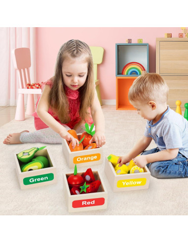 Juego de Comida de Madera TooyBing - 30 Piezas Montessori