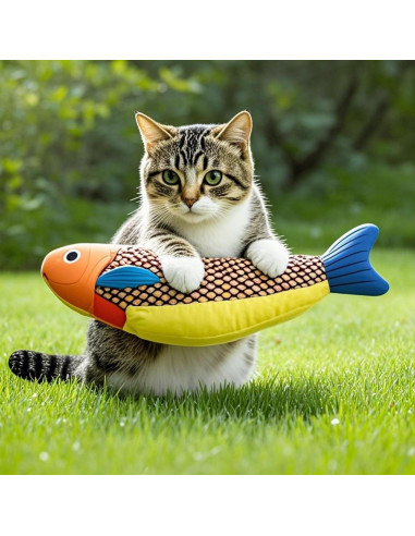 Juguete Interactivo para Gatos WZADXMC con Hierba Gatera Amarillo