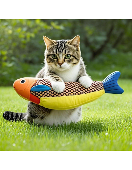 Juguete Interactivo para Gatos WZADXMC con Hierba Gatera Amarillo Juguete Interactivo para Gatos WZADXMC con Hierba Gatera Amarillo