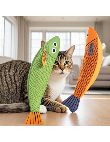 Juguete Interactivo para Gatos WZADXMC con Hierba Gatera Amarillo