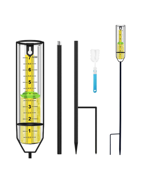 Pluviómetro Exterior OUISJYER Amarillo 71.88 cm Irrompible Pluviómetro Exterior OUISJYER Amarillo 71.88 cm Irrompible