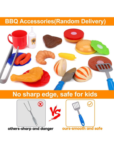 Juego de Cocina Parrilla para Niños ZHIBO con Sonido y Luz Juego de Cocina Parrilla para Niños ZHIBO con Sonido y Luz