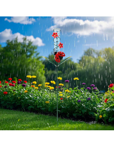 Medidor de Lluvia Decorativo WONDER GARDEN 88.9 cm Rojo