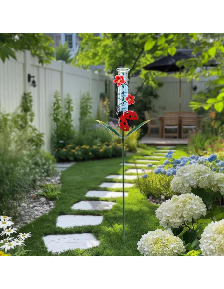 Medidor de Lluvia Decorativo WONDER GARDEN 88.9 cm Rojo Medidor de Lluvia Decorativo WONDER GARDEN 88.9 cm Rojo