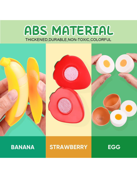 Juego de Comida AROIC 92 Piezas para Niños con Frutas y Verduras Juego de Comida AROIC 92 Piezas para Niños con Frutas y Verduras