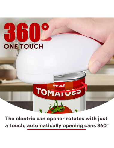 Abrelatas Eléctrico AQUOX CO001 Automático Sin Manos Rojo
