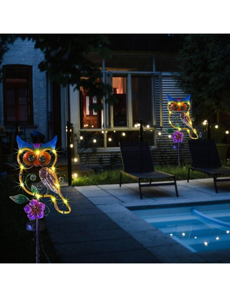 Luz Solar Decorativa de Jardín Siegaoo 105.4 cm Búho Luz Solar Decorativa de Jardín Siegaoo 105.4 cm Búho