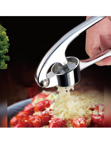 Prensa de Ajo HERUIO Acero Inoxidable 17 cm Fácil Limpieza