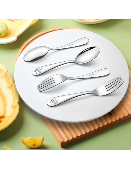 Set de Cubiertos para Niños LIANYU 10 Piezas Acero Inoxidable Set de Cubiertos para Niños LIANYU 10 Piezas Acero Inoxidable