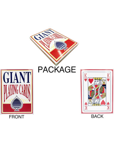 Mazo de Cartas Gigantes Yuanhe 20.32x27.94 cm - 52 Cartas