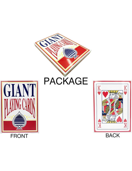 Mazo de Cartas Gigantes Yuanhe 20.32x27.94 cm - 52 Cartas Mazo de Cartas Gigantes Yuanhe 20.32x27.94 cm - 52 Cartas