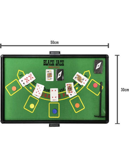 Juego de Póker y Black Jack Classic Game - Tapete Doble Cara Juego de Póker y Black Jack Classic Game - Tapete Doble Cara