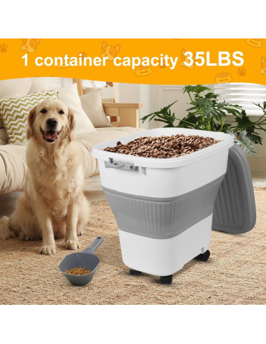 Contenedor de Almacenamiento de Comida para Perros NXIZOLI 35 L