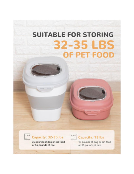 Contenedor de Almacenamiento para Comida de Mascotas DDMOMMY 15.88 kg Contenedor de Almacenamiento para Comida de Mascotas DDMOMMY 15.88 kg