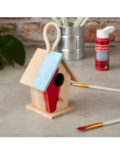 Casa de Pájaro Colgante de Madera sin Terminar - Make Market - Paquete de 12 2