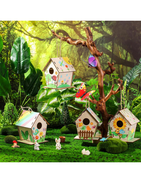 Paquete de 24 casas de pájaros de madera DoubleFill 11 cm Paquete de 24 casas de pájaros de madera DoubleFill 11 cm