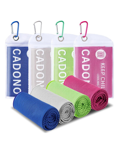 Paquete de 4 Toallas Enfriadoras CADONO 101.6x30.5cm Multicolor