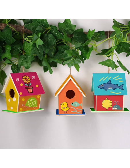 Kit de Casa para Aves de Madera Jetec - 6 Piezas DIY Kit de Casa para Aves de Madera Jetec - 6 Piezas DIY
