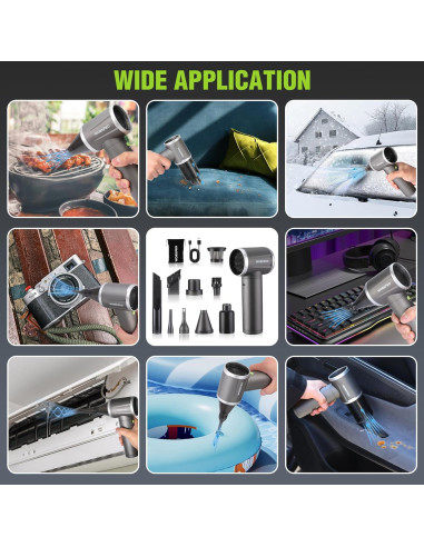 Soplador de Aire Eléctrico WORKPRO 12V 120,000 RPM 4 Velocidades