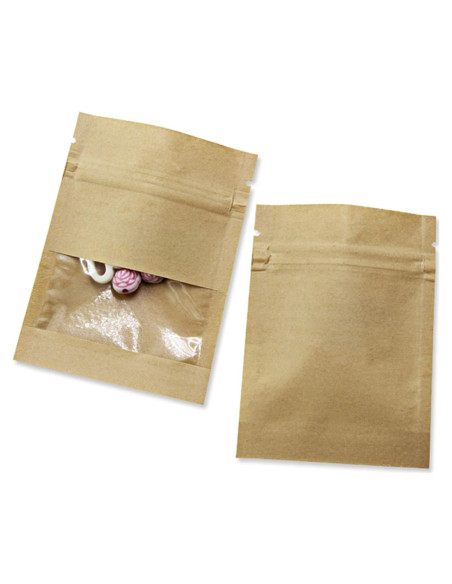 Paquete de 100 Bolsas de Papel Kraft PABCK 6x6cm Reutilizables Paquete de 100 Bolsas de Papel Kraft PABCK 6x6cm Reutilizables