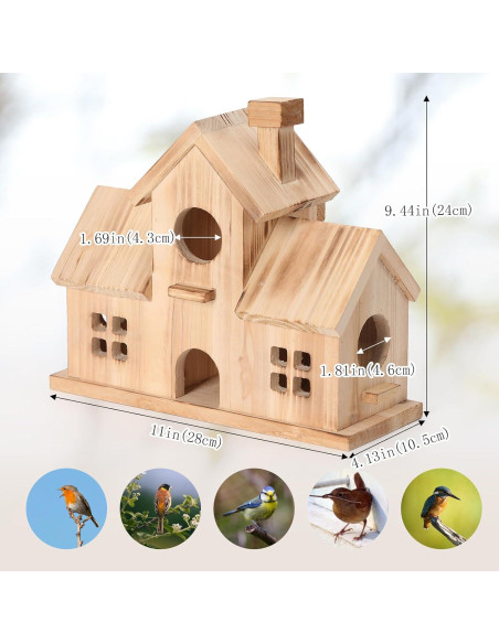 Casa para Aves de Madera Cedro HY123, 10x28x23cm, Colibríes Casa para Aves de Madera Cedro HY123, 10x28x23cm, Colibríes