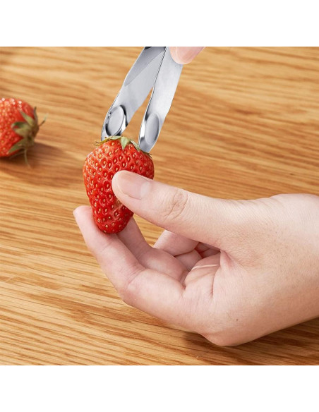 4 Piezas Herramienta de Remoción de Tallo de Fresa ZOBKGF 4 Piezas Herramienta de Remoción de Tallo de Fresa ZOBKGF
