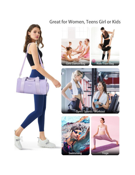 Bolsa de Gimnasio Pequeña PHSYNI 40x19x20cm Púrpura Bolsa de Gimnasio Pequeña PHSYNI 40x19x20cm Púrpura
