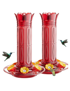 Alimentador de Colibrí Birdream 2 Pcs 20 Onzas Rojo Antibacteriano