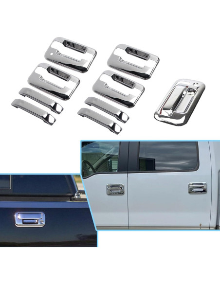 Cubiertas de Manijas de Puerta Cromadas AUCERAMIC para Ford F150 2004-2014 Cubiertas de Manijas de Puerta Cromadas AUCERAMIC para Ford F150 2004-2014