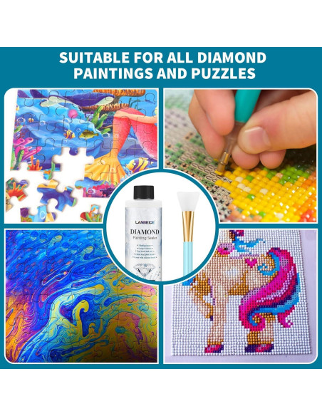 Sellador de Pintura de Diamante LANBEIDE 200ML con Pincel Sellador de Pintura de Diamante LANBEIDE 200ML con Pincel