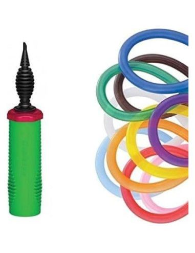 Inflador de aire manual Qualatex - Bomba de globos doble acción