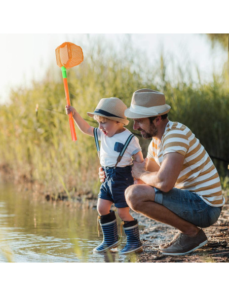 Redes de Pesca para Niños Coopay 4 Piezas Verde Naranja Redes de Pesca para Niños Coopay 4 Piezas Verde Naranja