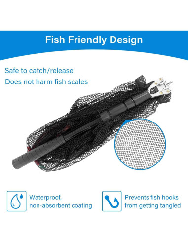 Red de Pesca Telescópica Shouken con 2 Bolsas de Almacenamiento