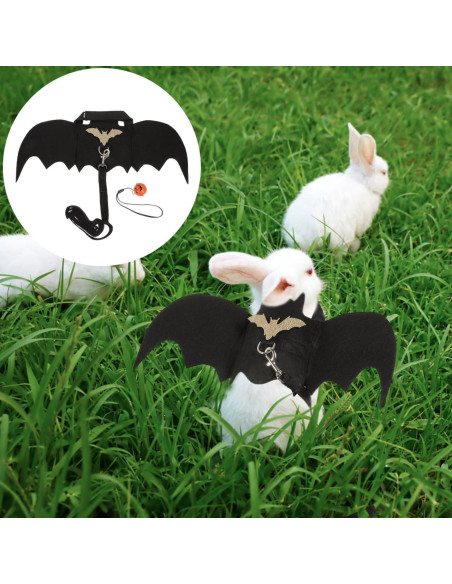 Arnés de Halloween para Conejos Ipetboom con Alas y Correa Arnés de Halloween para Conejos Ipetboom con Alas y Correa