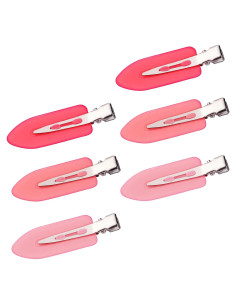 6 Clips para el Cabello Sin Doblado MADHOLLY Rosa Gradiente
