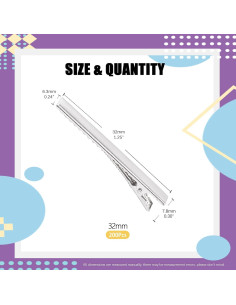 Kit de Clips para Cabello Cocodrilo Swpeet 200Pcs 3.2cm 2