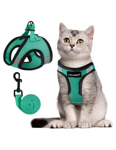 Arnés y Correa para Gatos FAYOGOO Verde a Prueba de Escape
