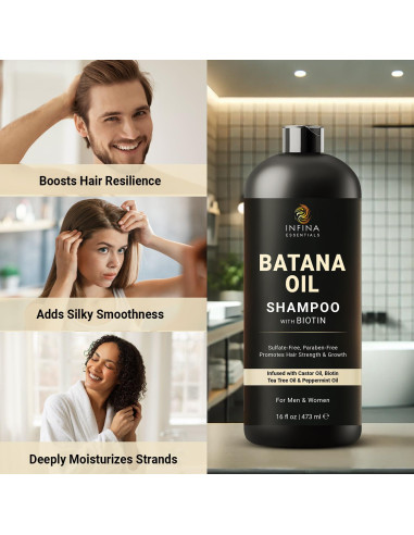 Champú de Aceite de Batana INFINA ESSENTIALS 473 ml - Crecimiento y Engrosamiento