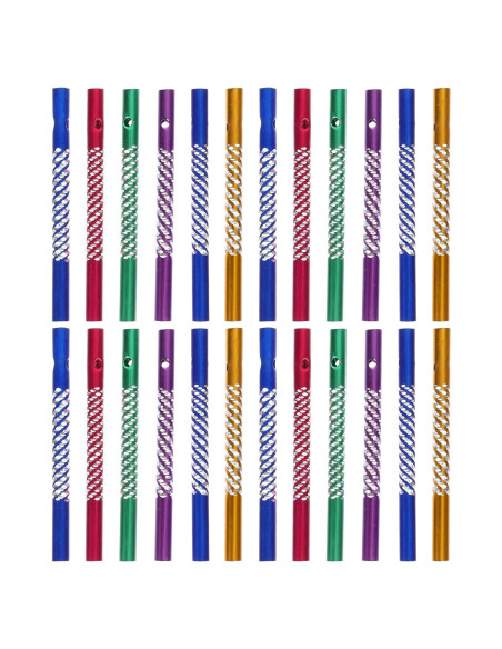100 Tubos de Campana de Viento Aluminio DOITOOL 8cm Color Mezclado 100 Tubos de Campana de Viento Aluminio DOITOOL 8cm Color Mezclado