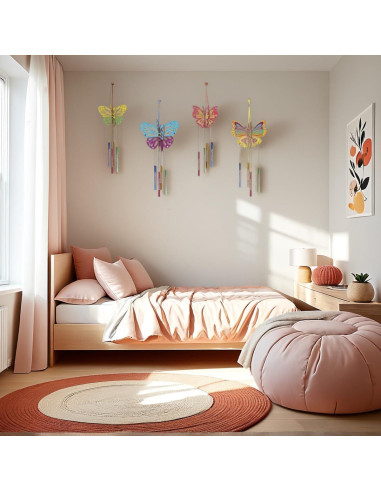 Kit de Campana de Viento DIY Mariposa 3D Earssa - 32 Piezas
