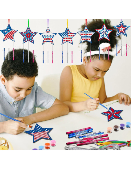 Kit de Campanas de Viento Patrióticas Sheroll - 30 Piezas DIY Kit de Campanas de Viento Patrióticas Sheroll - 30 Piezas DIY