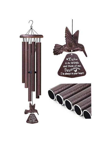 Campanas de Viento Memorial Synhonty Colibrí Bronce 81.3 cm Campanas de Viento Memorial Synhonty Colibrí Bronce 81.3 cm