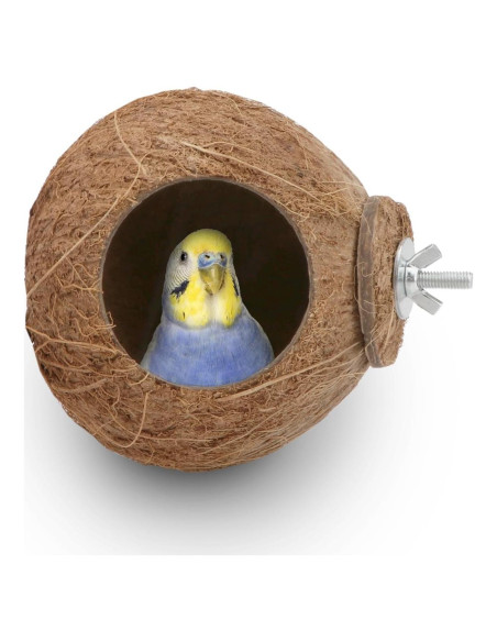 Nido de Cría para Aves Hypeety de Coco Natural 10-15cm Nido de Cría para Aves Hypeety de Coco Natural 10-15cm