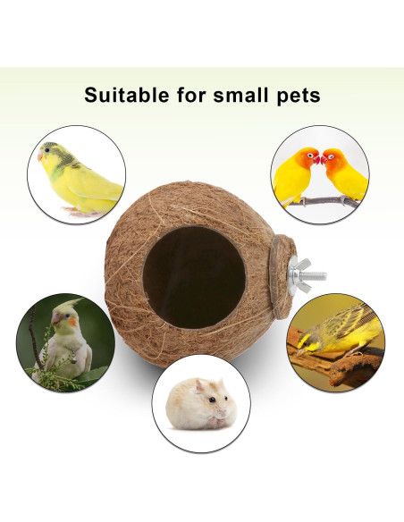 Nido de Cría para Aves Hypeety de Coco Natural 10-15cm Nido de Cría para Aves Hypeety de Coco Natural 10-15cm