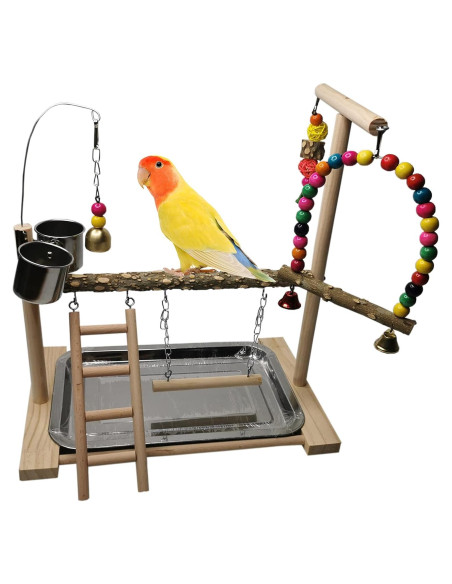 Parque de Aves Tfwadmx Soporte de Juego para Loros 36.4x24cm Parque de Aves Tfwadmx Soporte de Juego para Loros 36.4x24cm